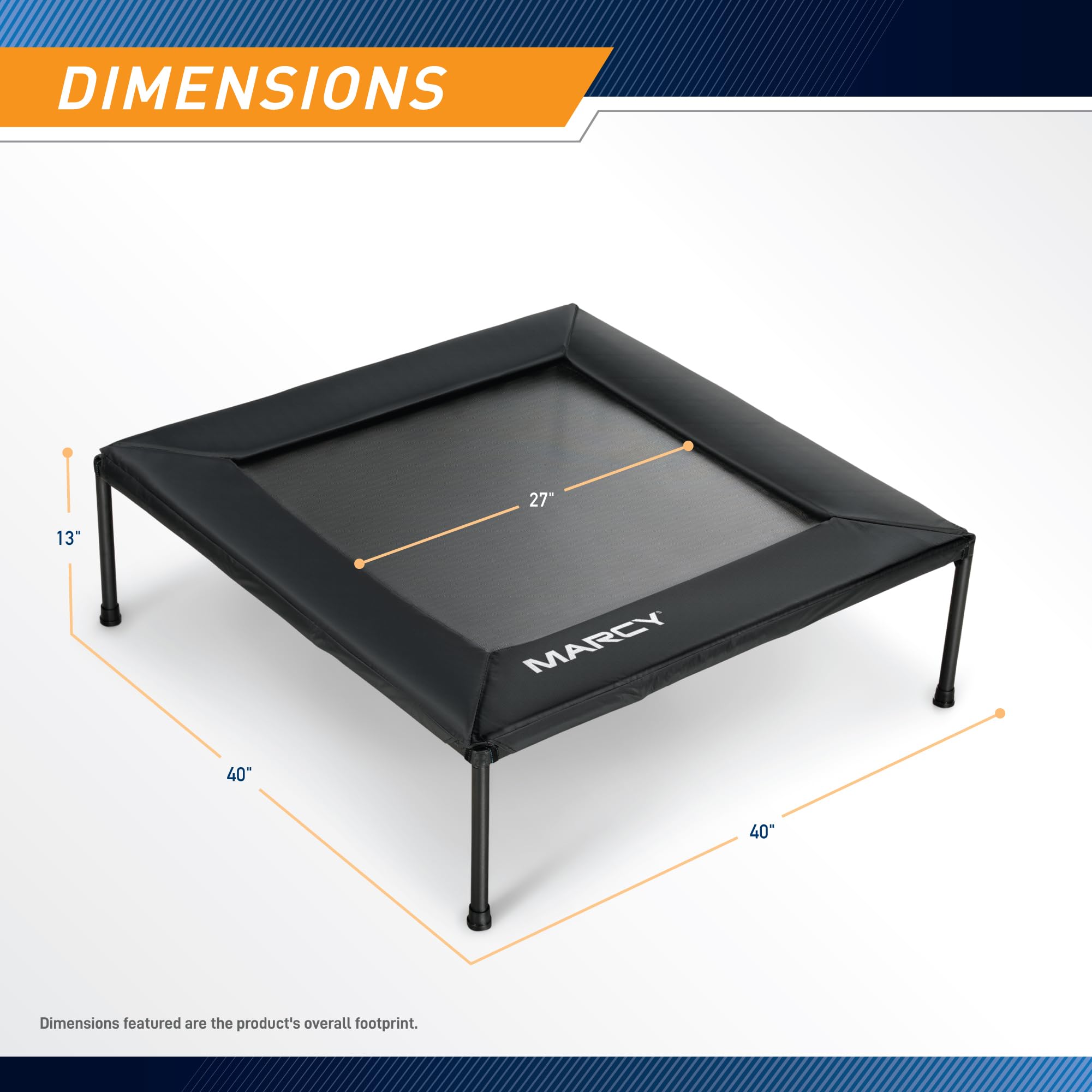 Amazon.com : Marcy 40-Inch Square Cardio Rebounder Trampoline (TPL